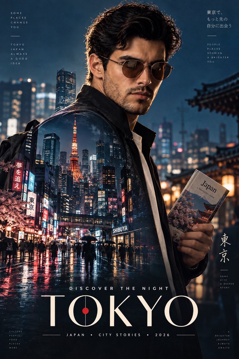 Create a premium, hyper-realistic cinematic travel editorial poster using my up…