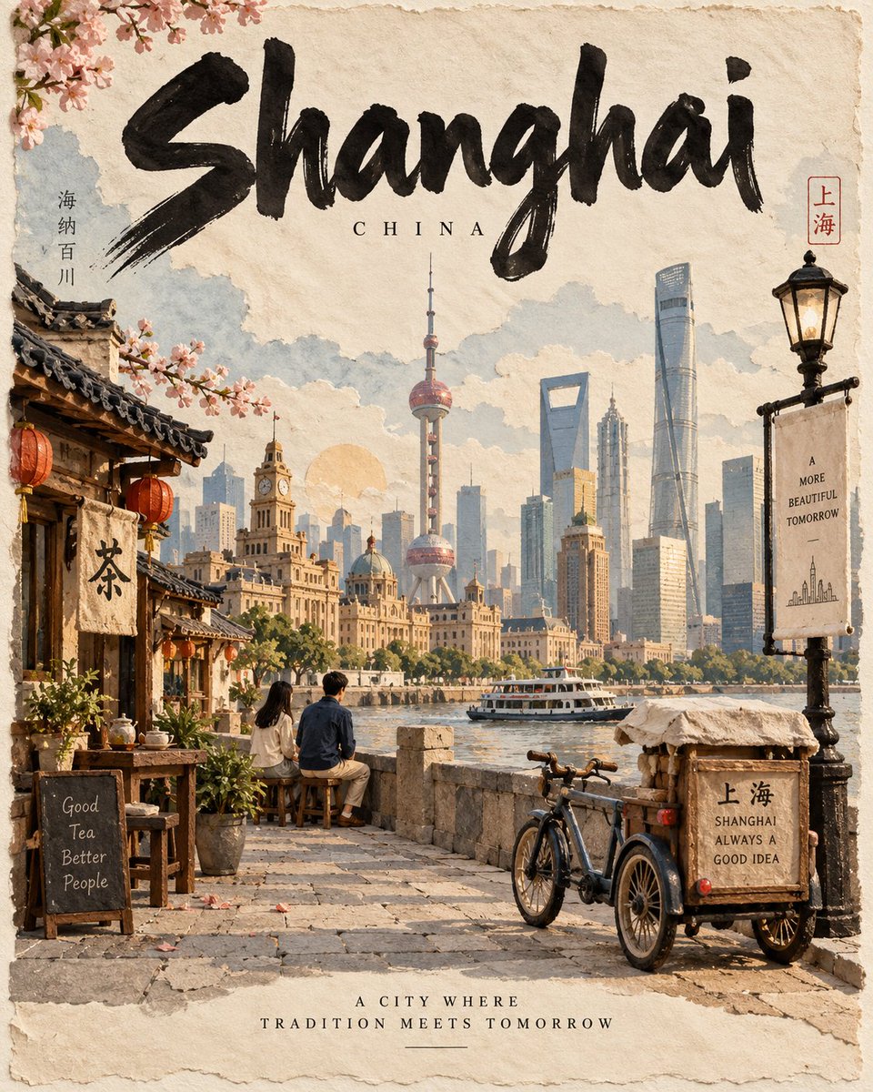 为 [LOCATION] 创作一张高级的 4:5 垂直手工旅行海报，沿袭既定的“手工之城”视觉风格。, 图片 1