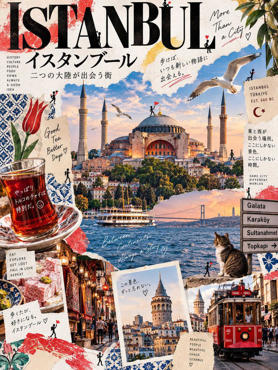 为 [LOCATION] 创作一张高端当代编辑风格的艺术海报,采用俏皮的日本设计-ZINE 风格。, 图片 2
