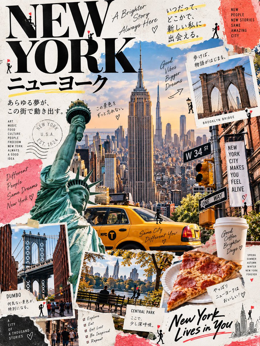 为 [LOCATION] 创作一张高端当代编辑风格的艺术海报,采用俏皮的日本设计-ZINE 风格。, 图片 4