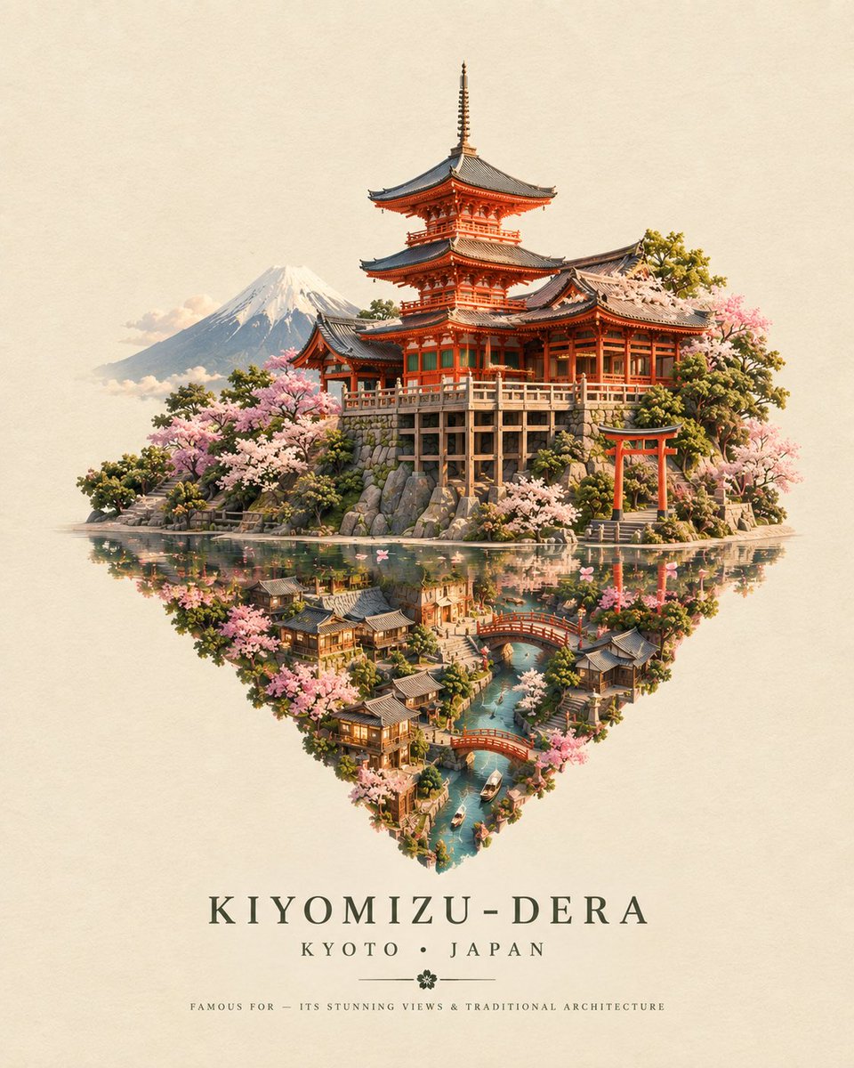 创作一幅精致的超现实旅行艺术作品，以 [ICONIC STRUCTURE]（标志性建筑）、[CITY, COUNTRY]（城市，国家）作为主体…, 图片 2