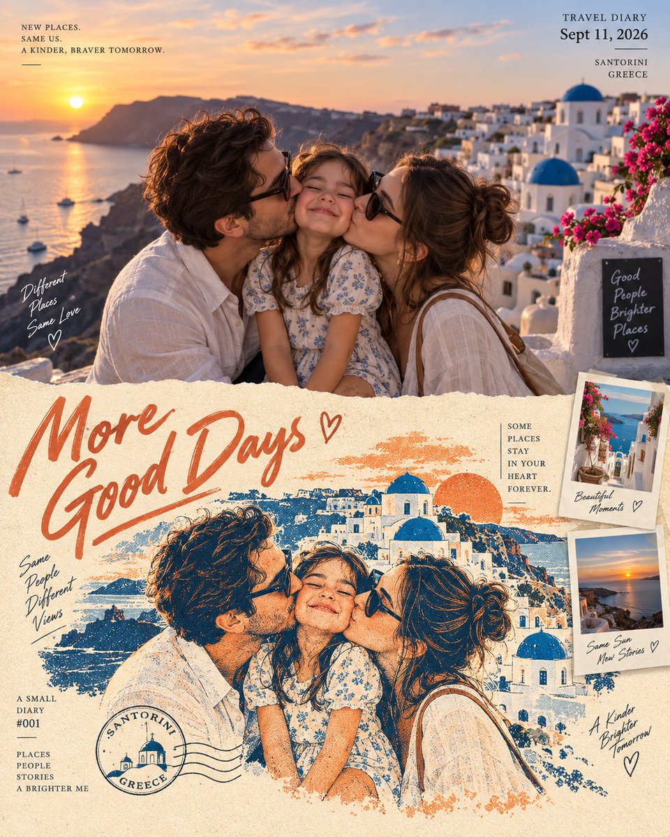 Create a vertical 4:5 cinematic travel-diary poster built around one be…, 图片 2