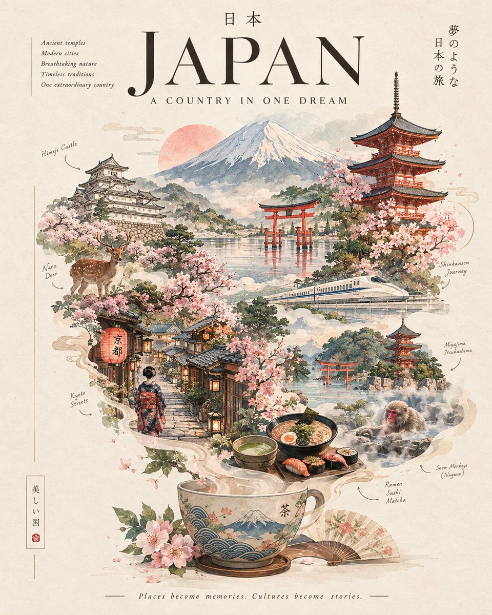 创作一张精致梦幻的编辑杂志封面，标题为“[COUNTRY NAME] — A COUNTRY IN ONE DREAM”。, 图片 2