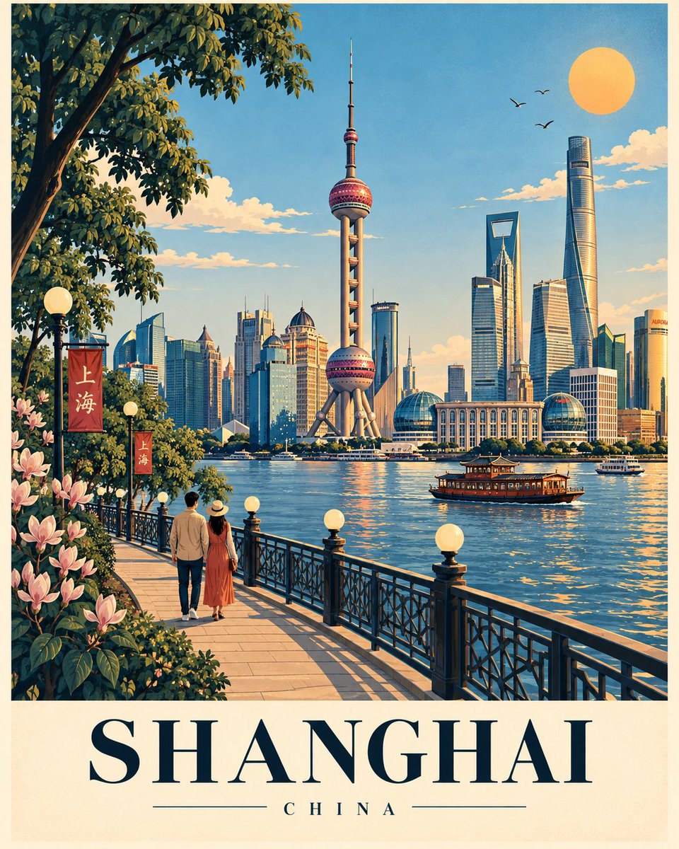 为 [LOCATION]（地点）创作一张高端插画风格的旅行海报，采用严格的 4:5 竖向比例。这是同一系列全球海报中的一张，因此请在每个目的地…, 图片 1