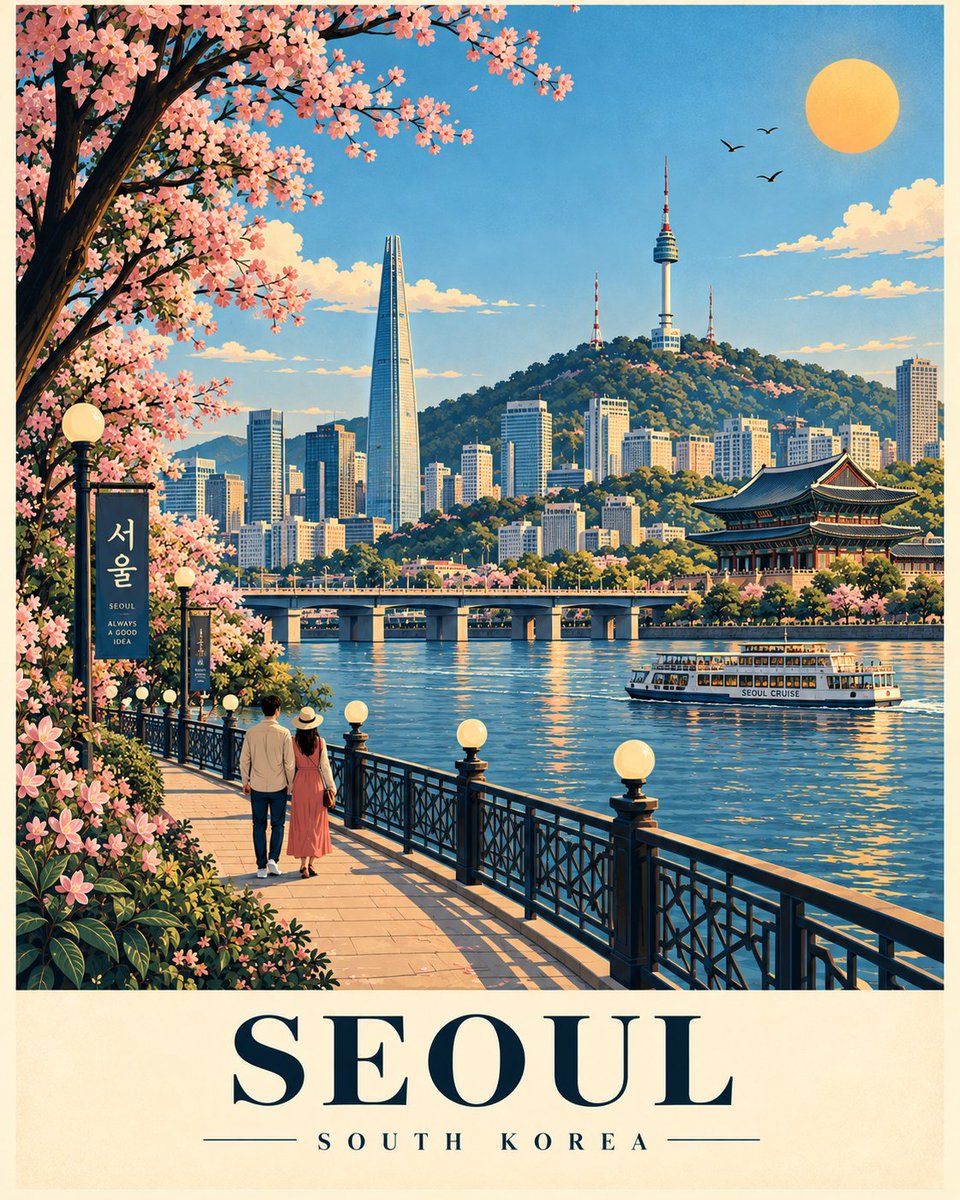 为 [LOCATION]（地点）创作一张高端插画风格的旅行海报，采用严格的 4:5 竖向比例。这是同一系列全球海报中的一张，因此请在每个目的地…, 图片 2