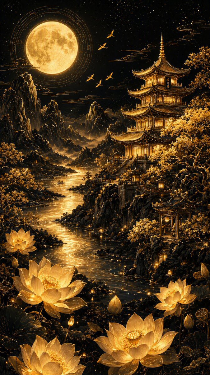 这是一条由寂静与光芒交织而成的道路,延伸至夜色深处, 图片 1