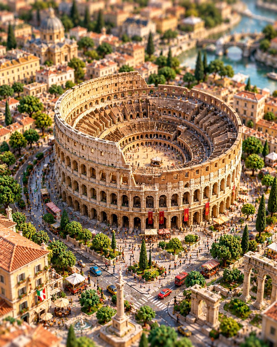 A highly detailed whimsical miniature 3D diorama of [LANDMARK / ICONIC STRUCTUR…