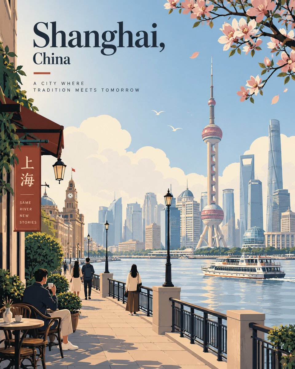 为 [CITY_NAME]，[COUNTRY_NAME] 🇺🇳 创作一张高级的 4:5 竖版极简旅行海报。设计一个完全原创的构图，捕捉这座…, 图片 1