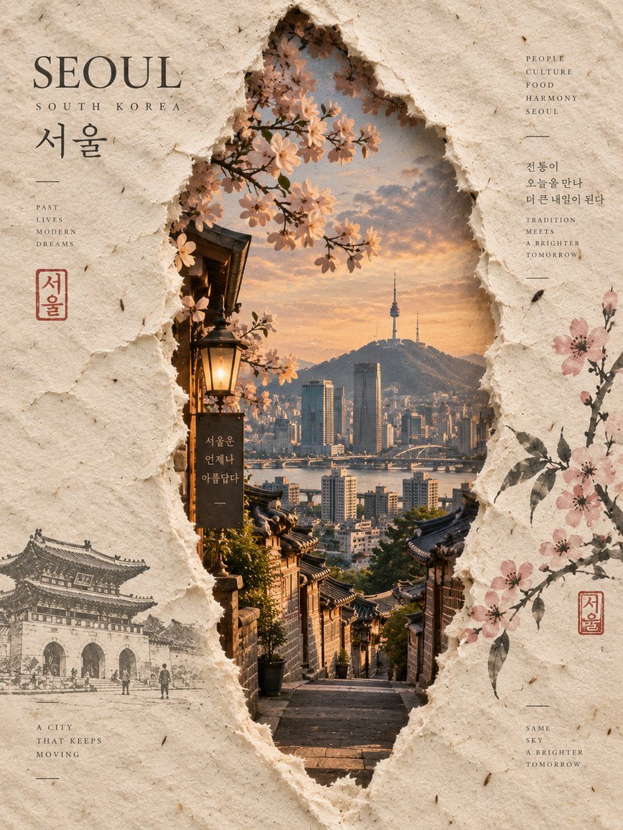 为 [国家 / 地点 / 主题] 创作一幅高端 3:4 竖版手工纸编辑艺术作品。, 图片 2