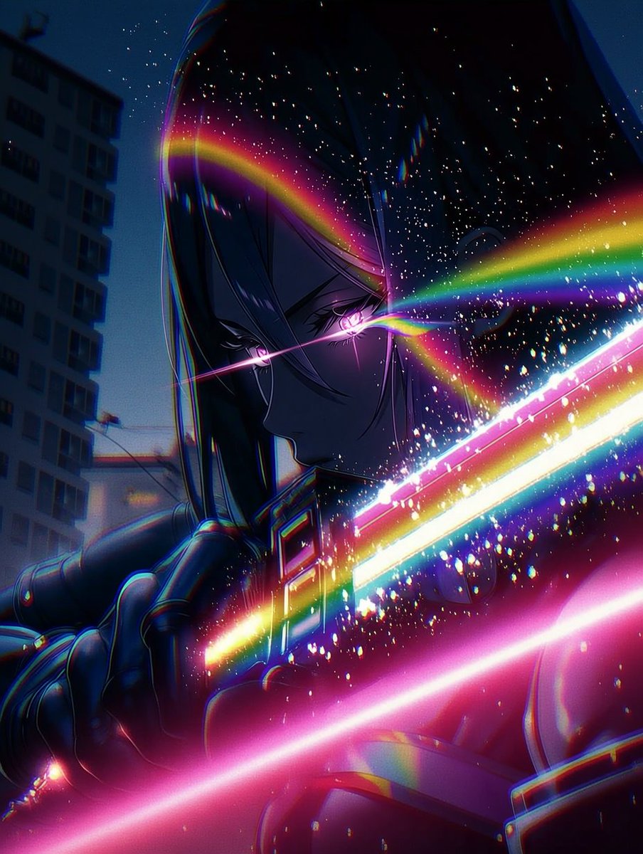 Prism Blade. Full Midjourney prompt and my style references. Try it out!! (Eyes…