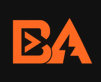 为 BA Console(一个用于启动和管理 AI 智能体的移动指挥中心)设计一款精致的应用图标。创建一个大胆、几何化的“BA”字母组合标志,…, 图片 2