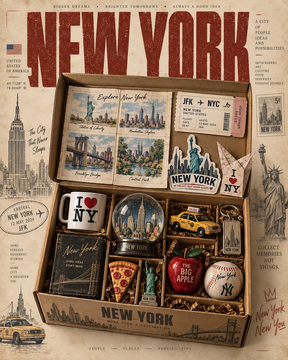 为 [COUNTRY] 制作一张高级感的 4:5 竖版 Instagram 旅游海报，作为可收藏“Souvenir Box（纪念品盒）”系列中…, 图片 4
