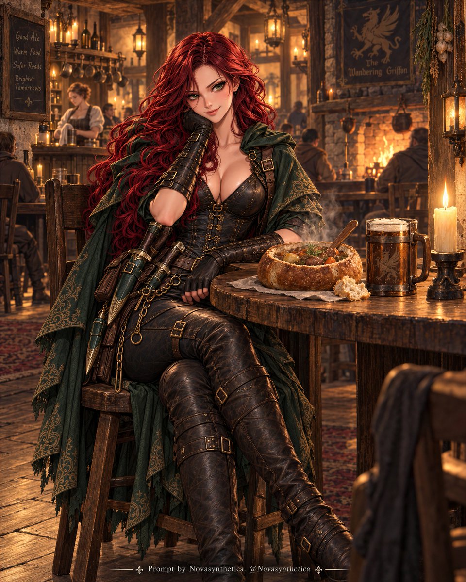 Prompt Share open to everyone. ## ROGUE RELAXING AT THE INN **Fantasy Character…
