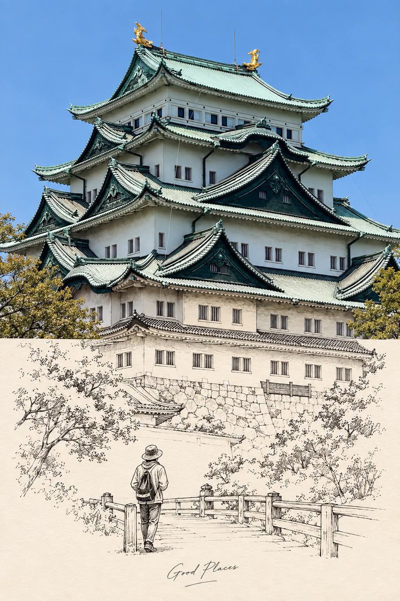 照片 × 线稿 | 实景延伸旅行海报, 图片 1