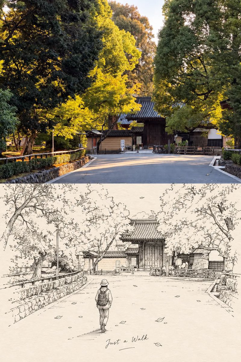 照片 × 线稿 | 实景延伸旅行海报, 图片 2