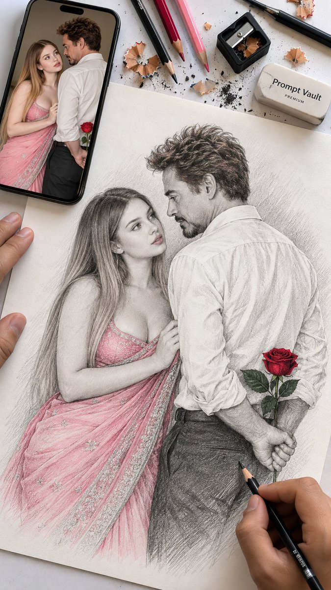 Some love stories are written with words… ours is sketched with a pencil. ❤️✏️�…