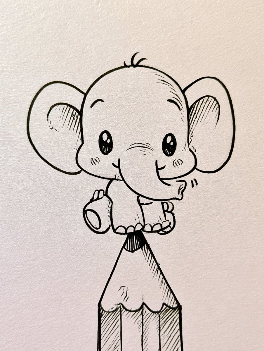 an elephant trying to balance itself on the tip of a sharpened pencil --ar 3:4 …