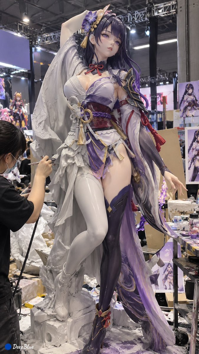 【主体】 × 展会现场喷涂 × 1:1真人等身PVC手办 × 竖版9:16随手拍照片 https://t.co/nurJIXxC4e, 图片 2