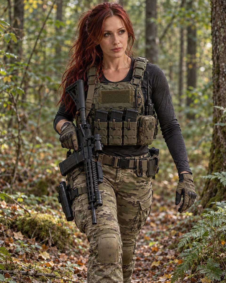 A Prompt share: TACTICAL WOODLAND PORTRAIT — HIGHLY DETAILED PHOTO PROMPT Use t…