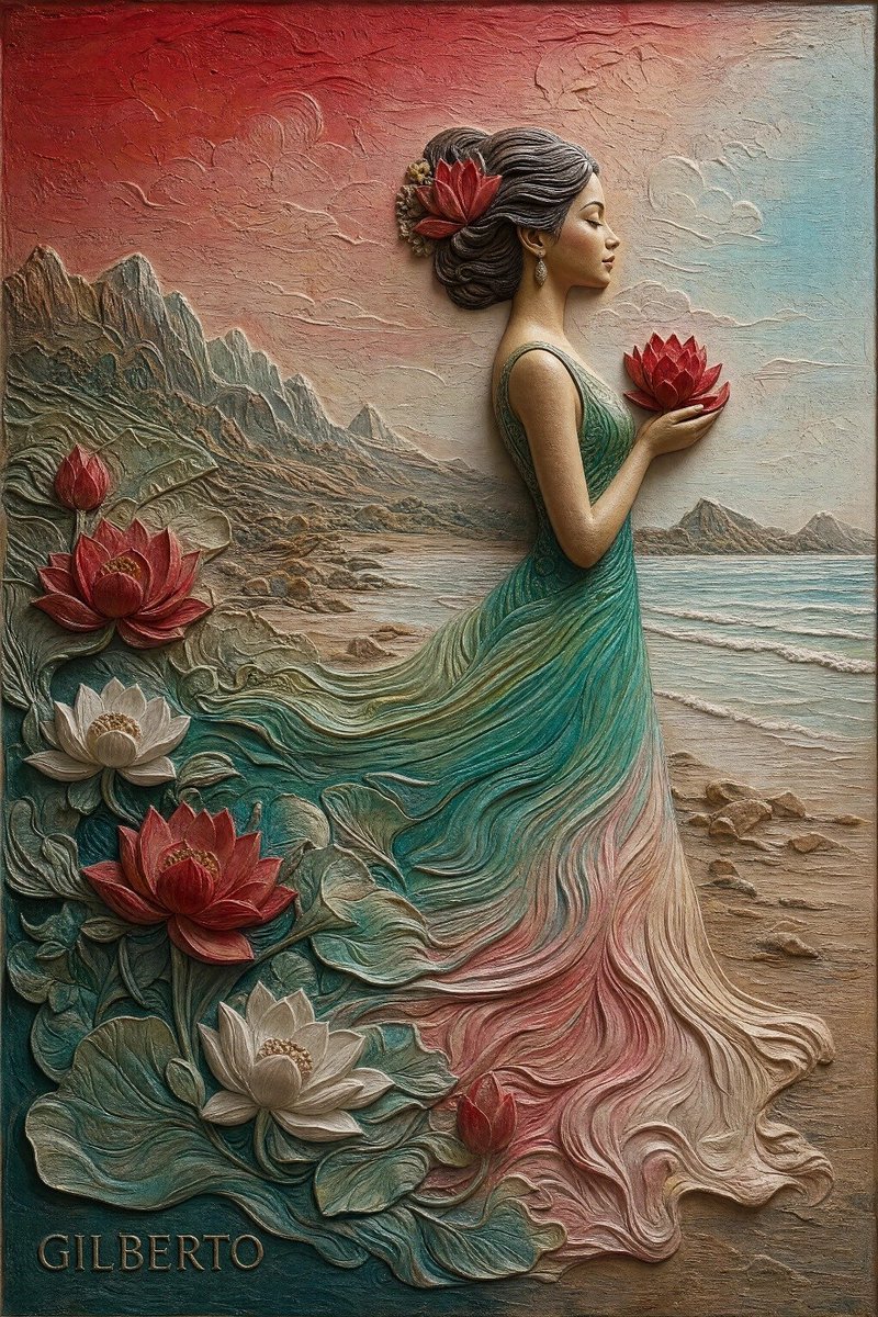 一幅高度精细的3D触感浅浮雕艺术作品,描绘了一位姿态优雅、正在腾空跃起的芭蕾舞者。她的舞裙饰有串珠紧身上衣和飘逸的白色丝带状层叠裙摆。人物周围…, 图片 4