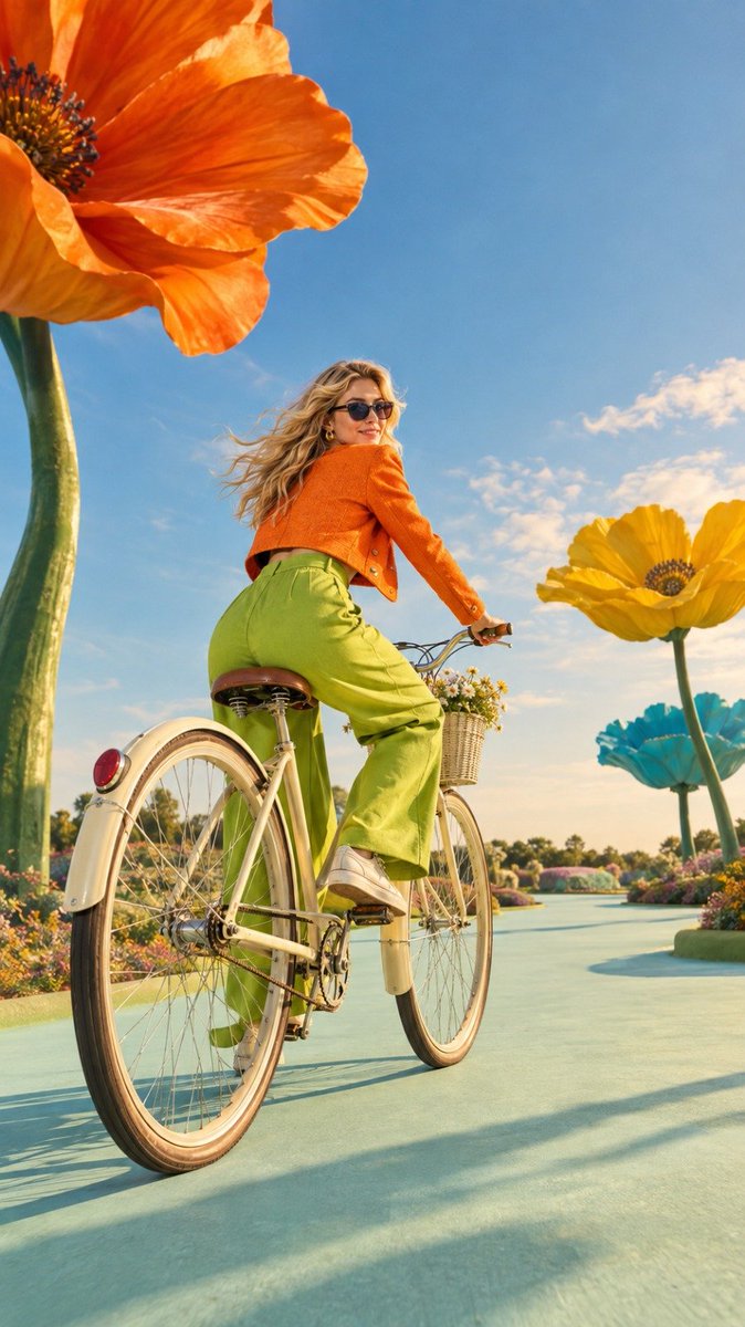 { "aspect_ratio": "9:16", "style": "surreal colorful high-fashion editorial", "…