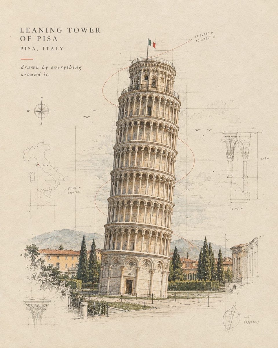 Create an exceptionally original minimalist architectural art poster featuring …