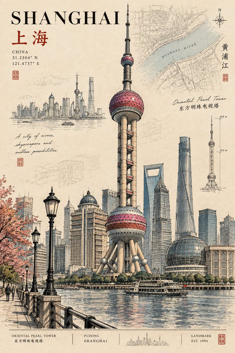 Create a premium 2:3 vertical architectural travel postcard for [COUNTRY / CITY…
