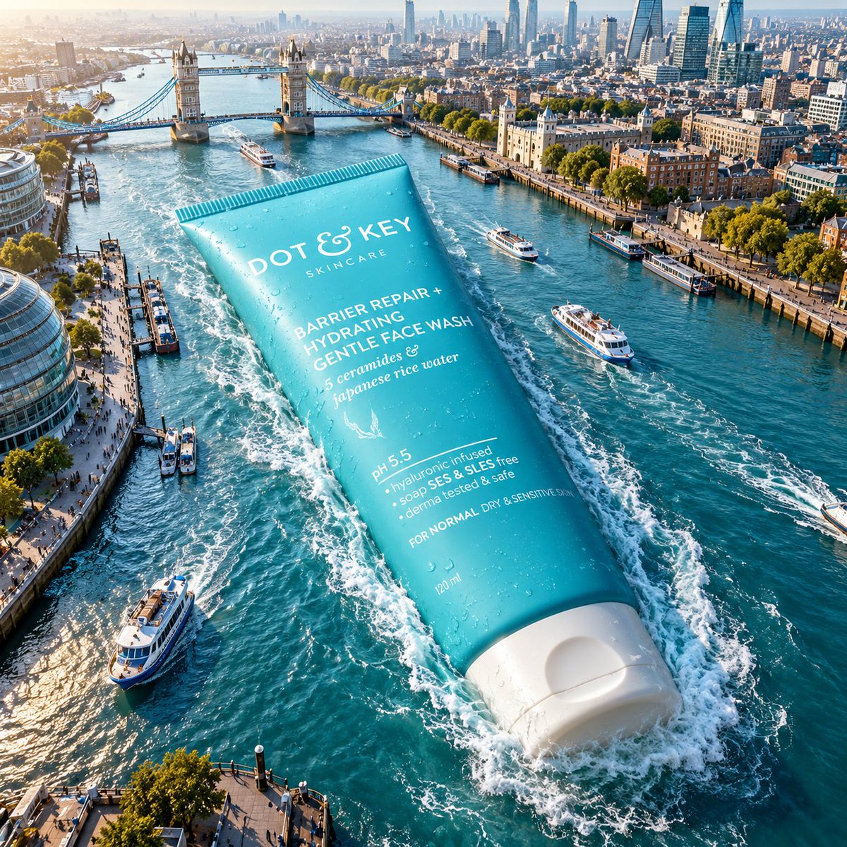 CREATE A PREMIUM PHOTOREALISTIC SURREAL PRODUCT ADVERTISEMENT USING TWO REFEREN…