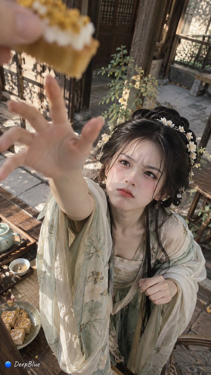 娇嗔(微蹙眉、轻抿唇、带一点恼意的撒娇神态) × 【事件】 × 宋式美学 × iPhone抓拍 https://t.co/uylxaigsJm, 图片 4