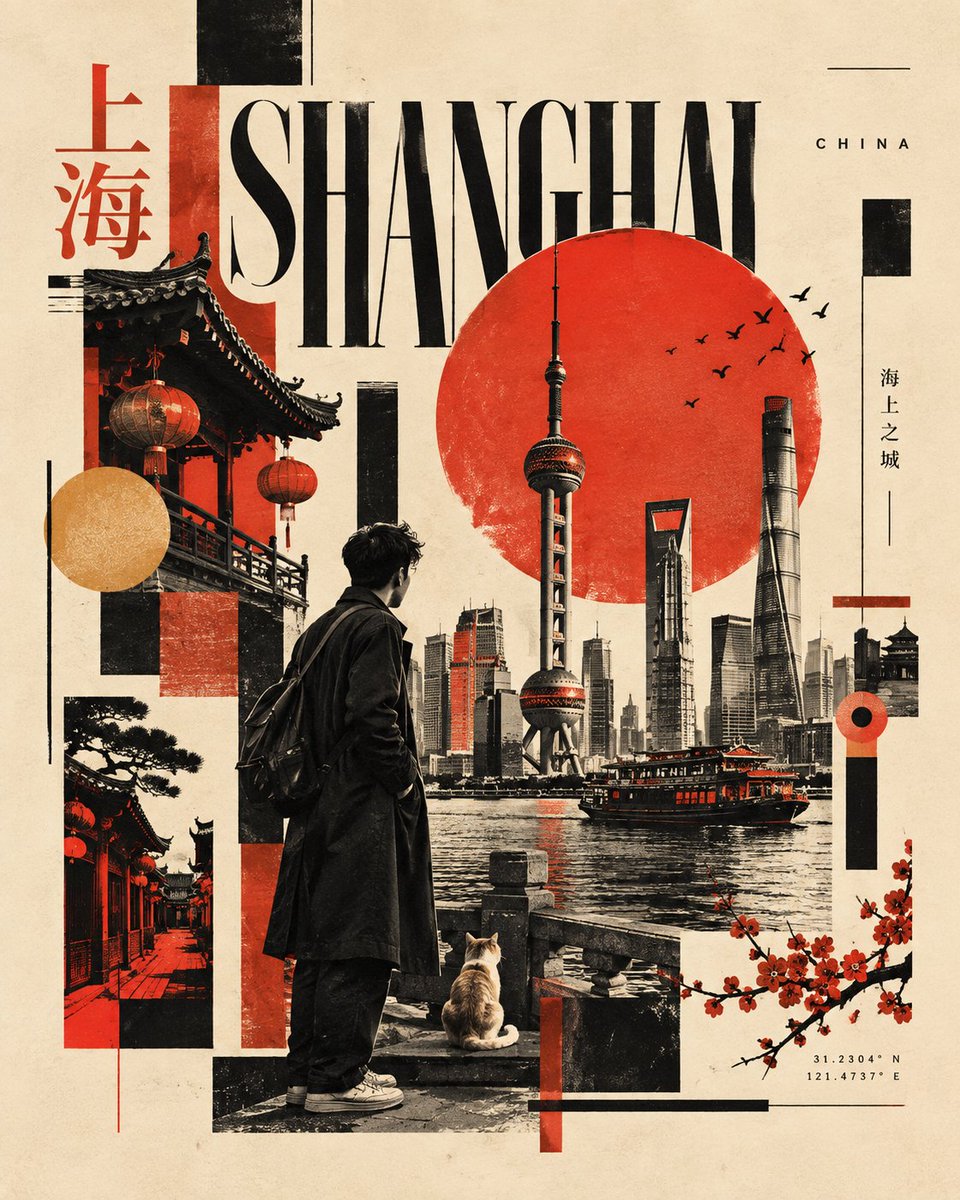 Create a premium 4:5 vertical modernist editorial travel collage for [COUNTRY /…