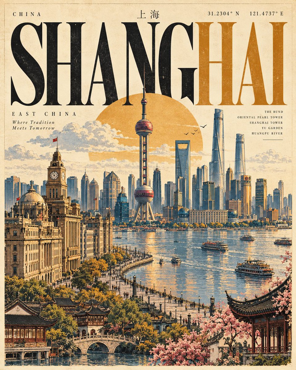 Create a premium 4:5 vertical vintage editorial travel poster for [COUNTRY / CI…
