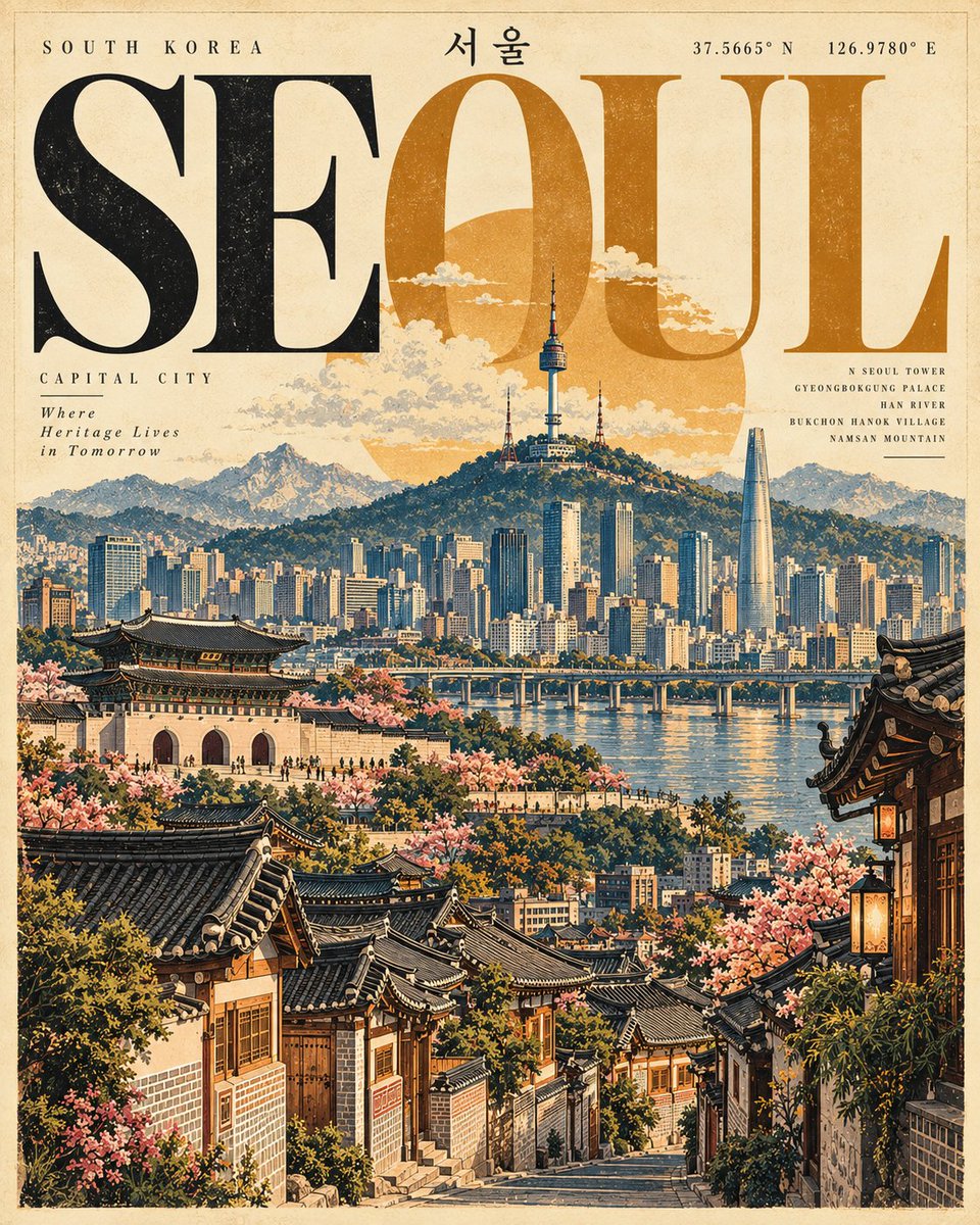 为 [国家 / 城市 / 地点 / 主题] 创作一张高级的 4:5 竖版复古编辑风格旅行海报。, 图片 2