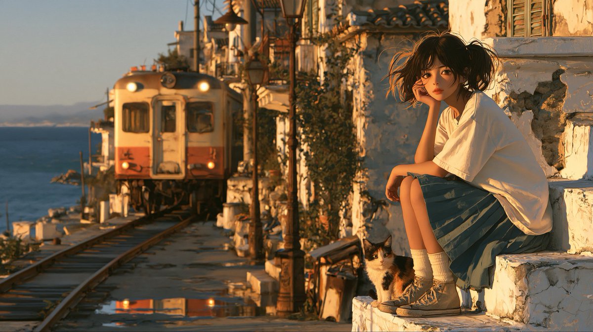 Ultra detailed cinematic semi photorealistic anime illustration, melancholic ye…