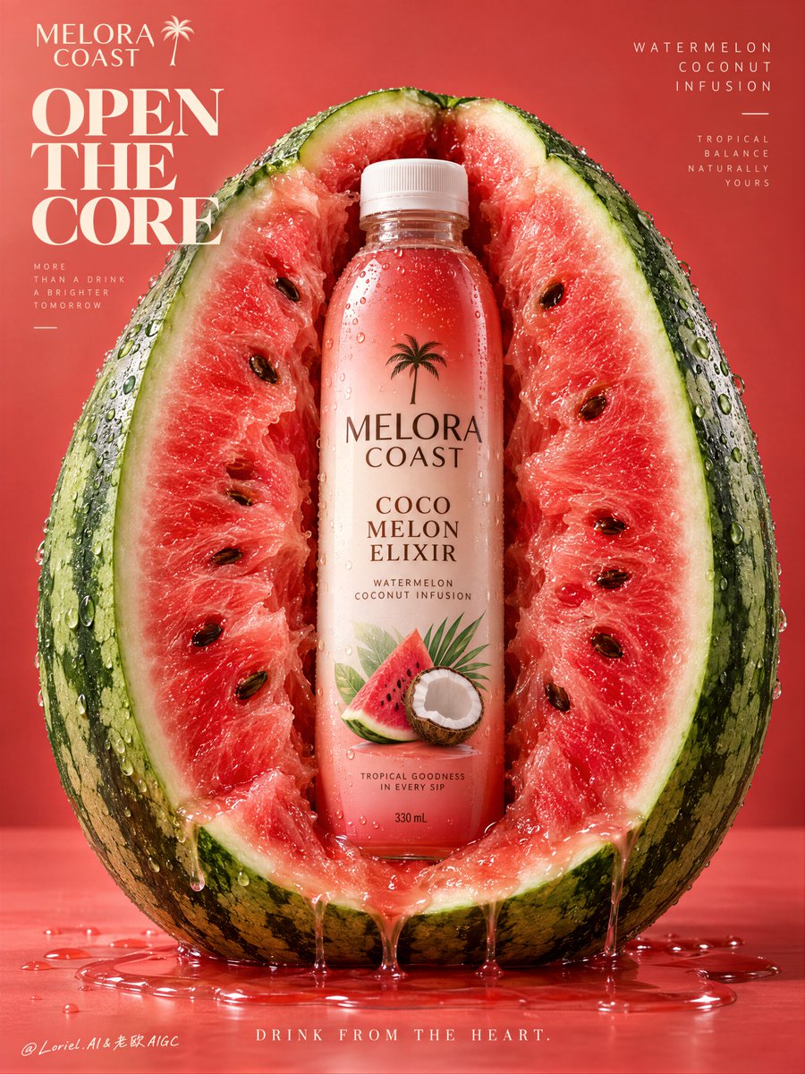 The watermelon is not a prop—it is the product’s display architecture. 🍉 one u…