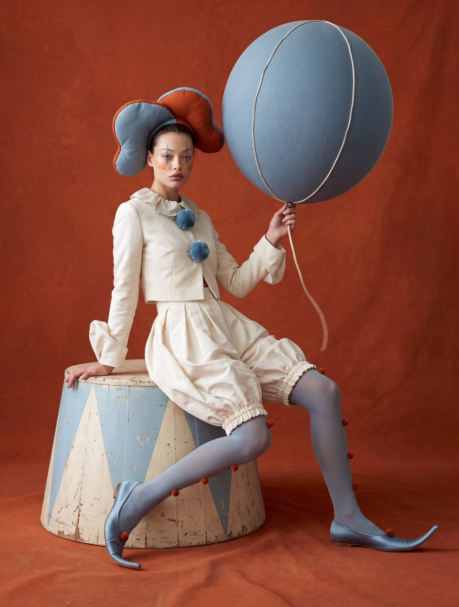 Create ONE extraordinary ultra-photorealistic avant-garde fashion editorial pho…