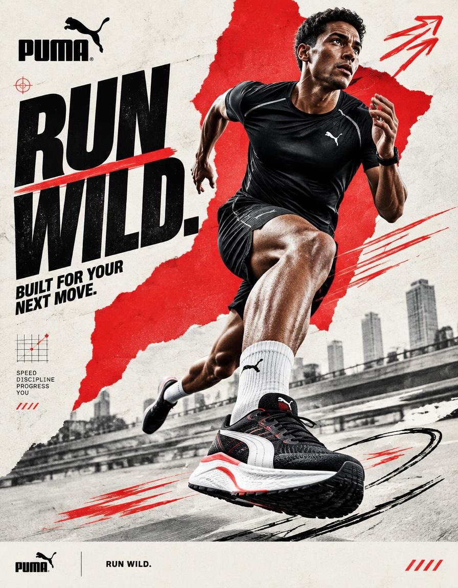 品牌名称 = NIKE 担任专注于为 Instagram 和数字广告打造大胆、面向青年受众品牌内容的社交媒体艺术总监与数字拼贴艺术家。 第一阶…, 图片 3