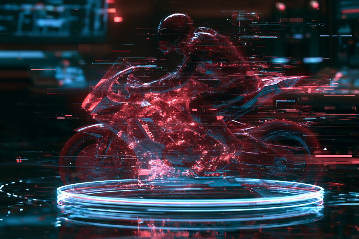 A holographic projection of a [subject], rendered in luminous [color1] and [col…