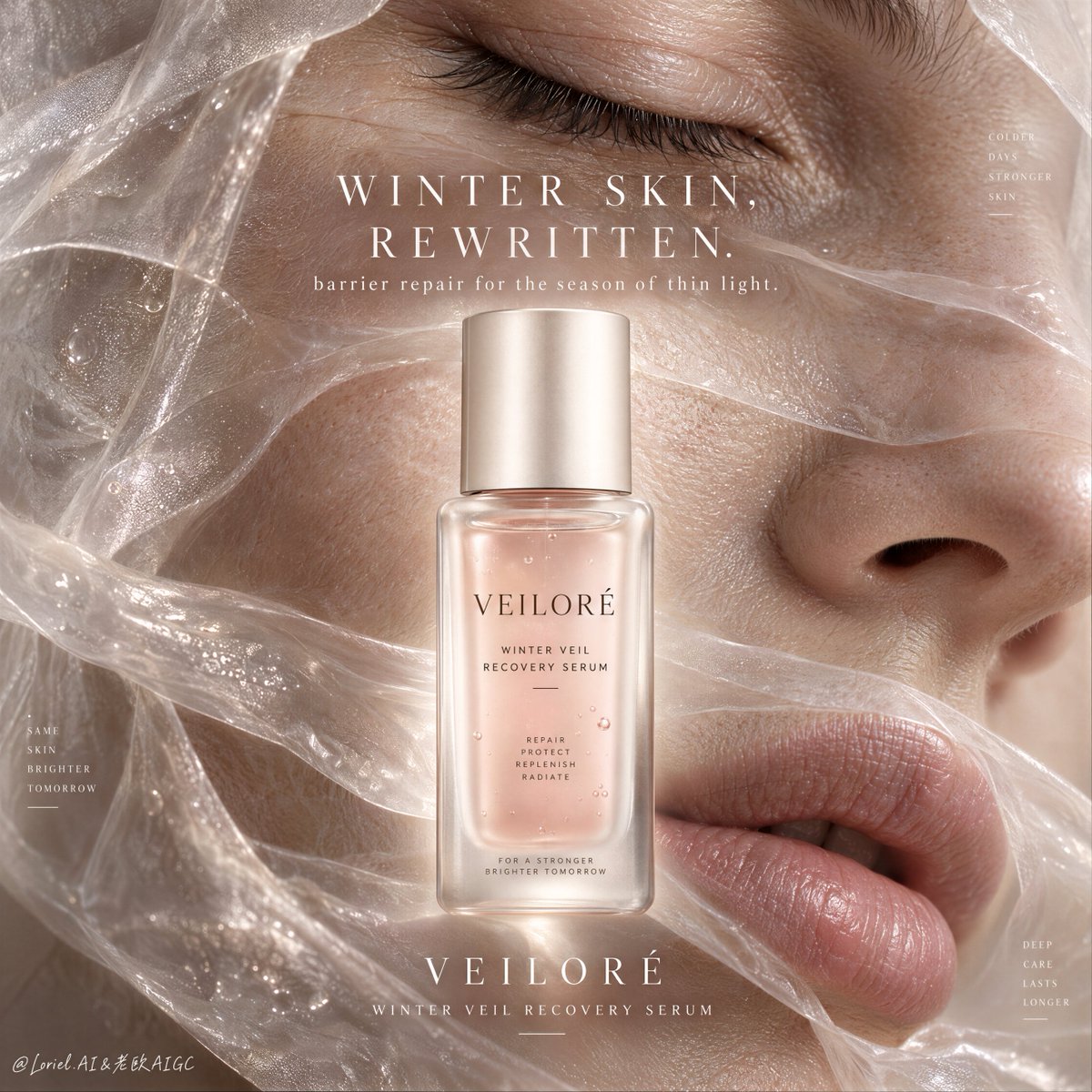 Skincare looks more convincing when the treatment has the same physical languag…