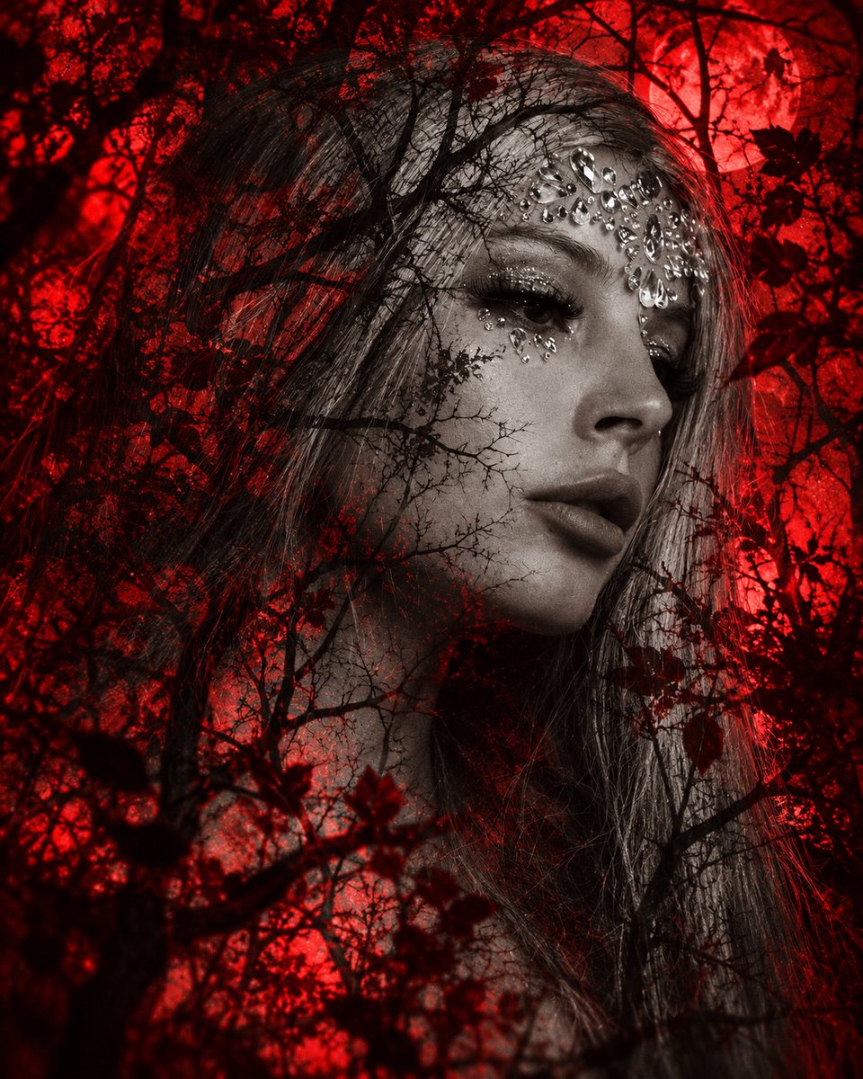 ⤵️ An artistic double-exposure photograph featuring a psychological thriller an…