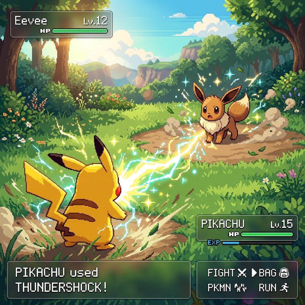 inspired by a classic pokemon gameboy screenshot but it's beautiful pixel art, …