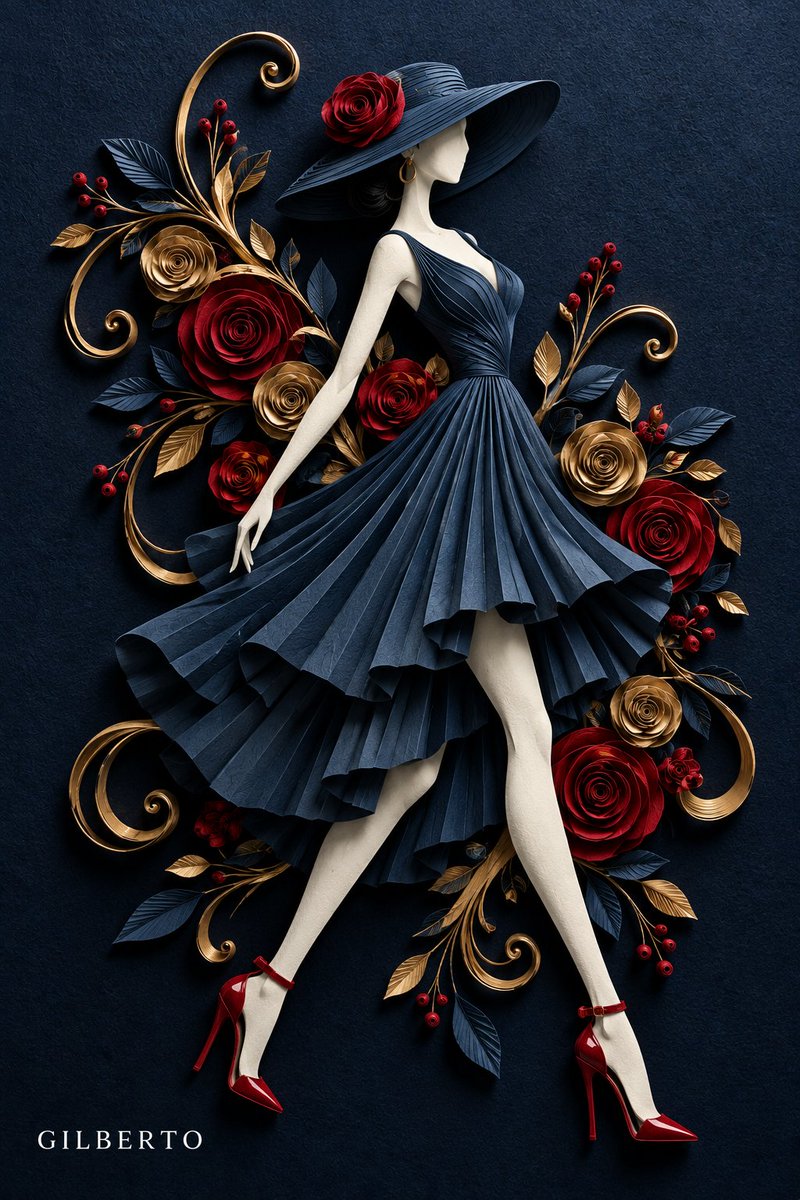 3D 纸艺卷纸浅浮雕画，描绘一位没有五官的女性[SUBJECT/POSE，例如：正在高踢腿的舞者 / 迈着动态步伐的时尚模特]。, 图片 3