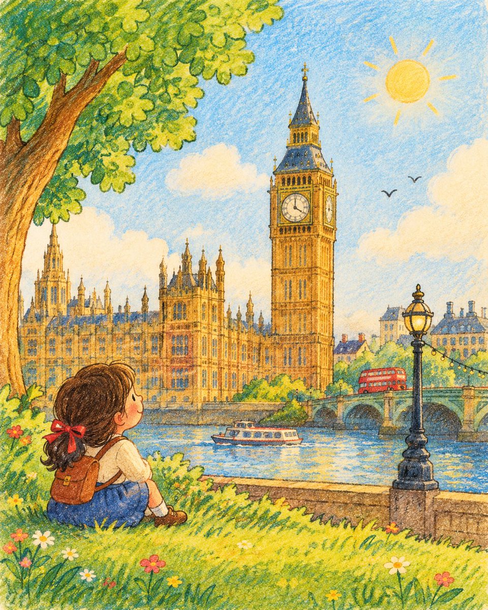 Create a charming children’s storybook-style illustration of [LANDMARK], inspir…