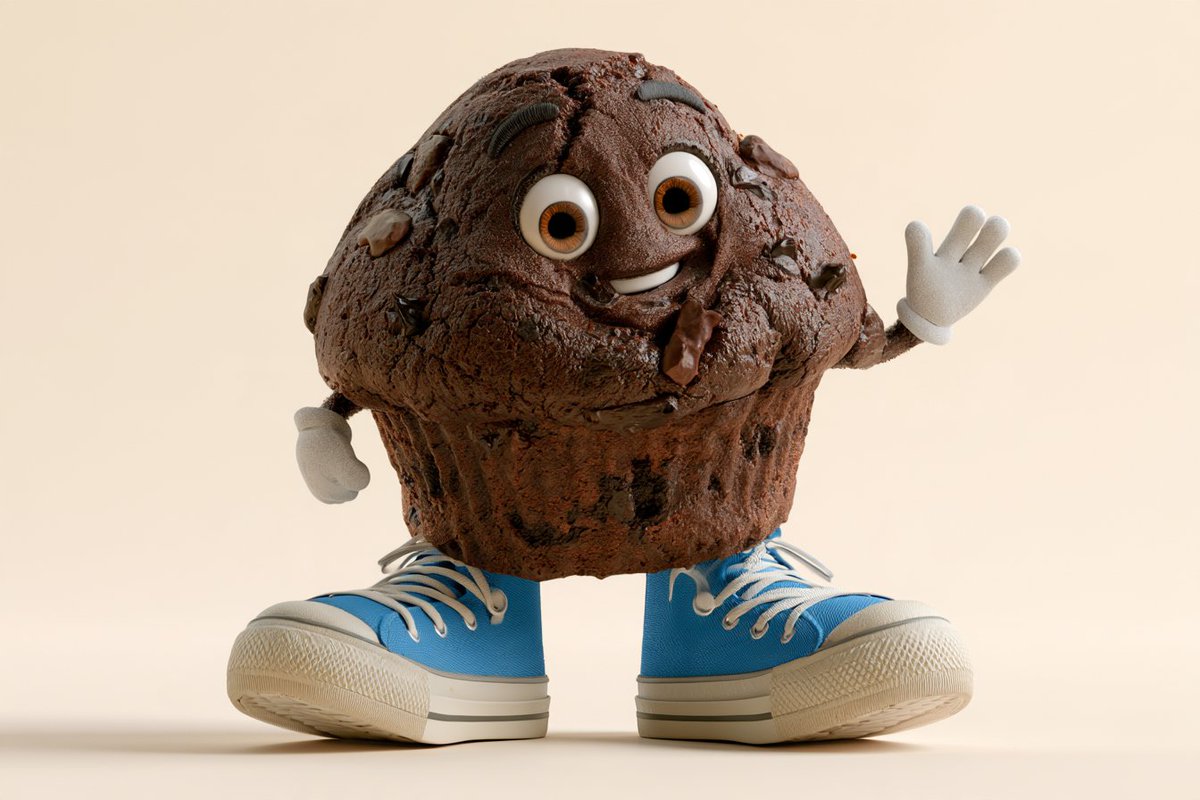 Cute anthropomorphic [food subject] mascot, full body, front three-quarter view…
