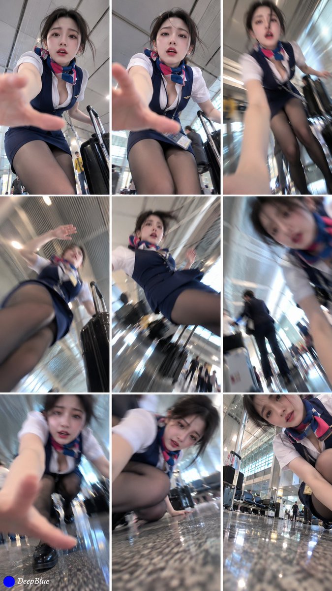 【主体】 × 手机后置镜头主观视角意外脱手坠落 × 同次坠落连续九连拍 × iPhone失败多连拍 × 9:16竖版九宫格 × 夸张广角透视 …, 图片 2