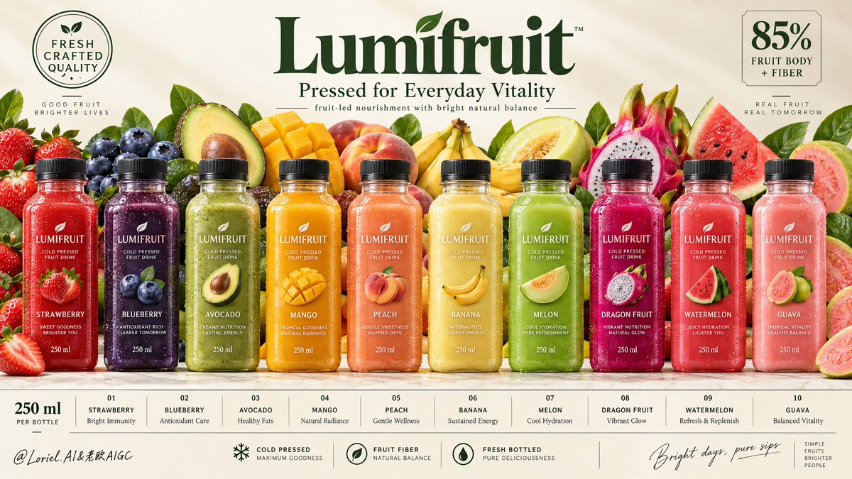 A product family looks expensive when every bottle obeys the same grid. 🍓 exac…