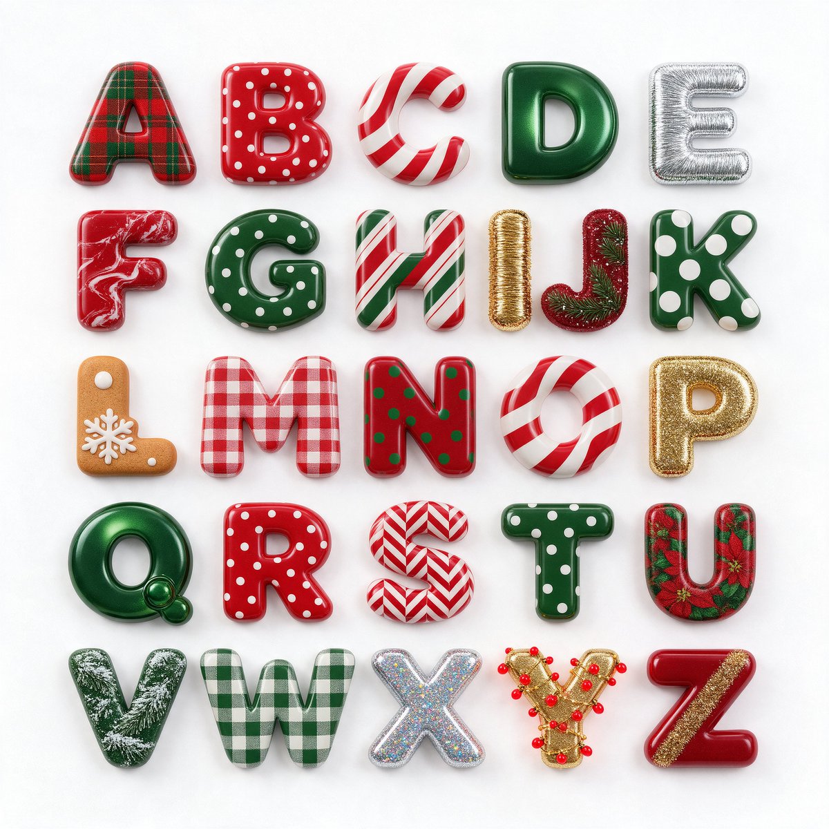 Create all 26 uppercase letters A–Z exactly once, arranged in a precise, evenly…