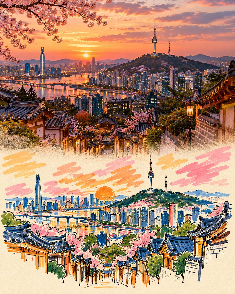 为 [国家 / 城市 / 地点 / 主题] 创作一张高级感满屏 4:5 竖版摄影 × 涂鸦艺术旅行海报。, 图片 3