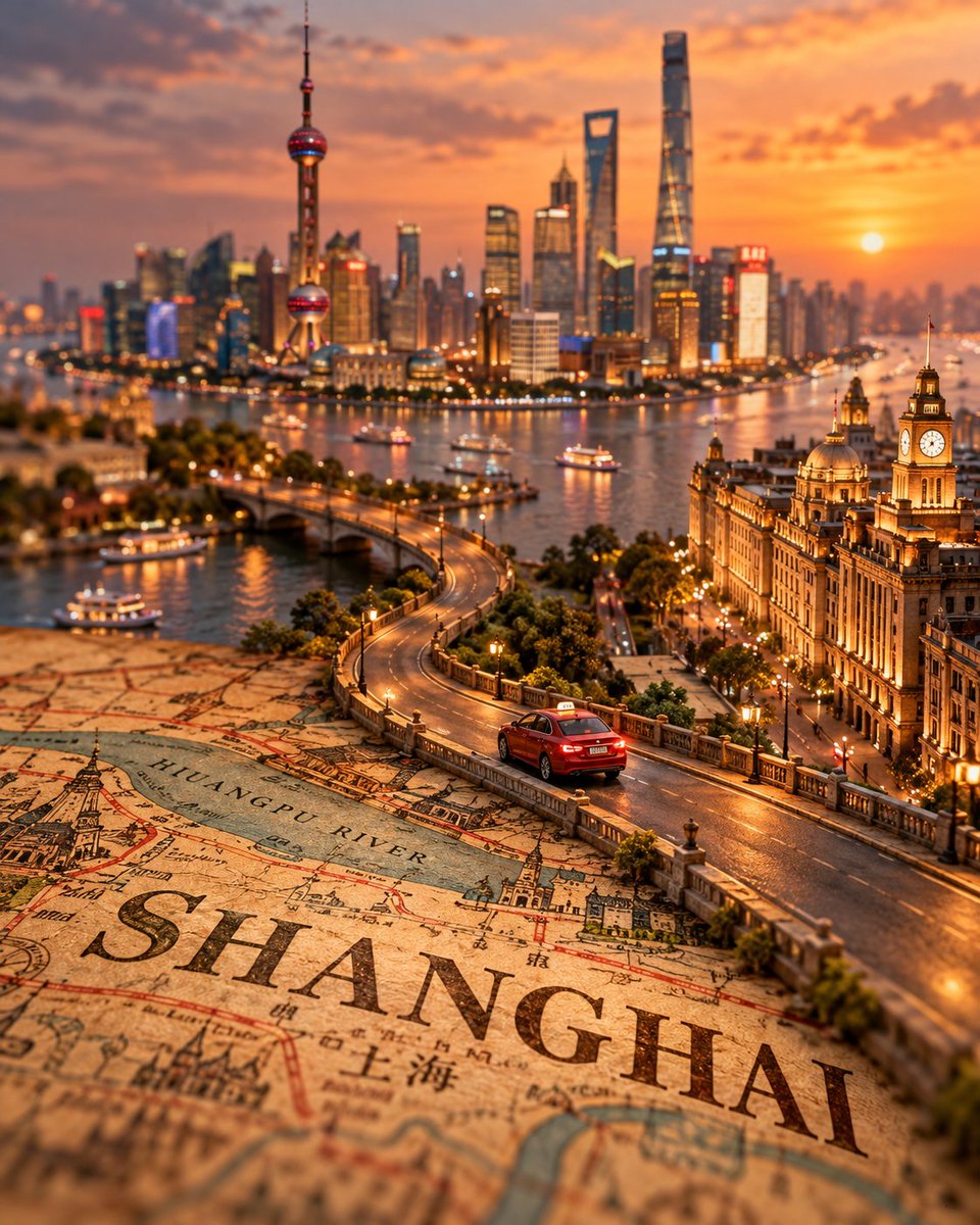 Create a premium FULL-FRAME 4:5 vertical miniature tilt-shift travel poster for…