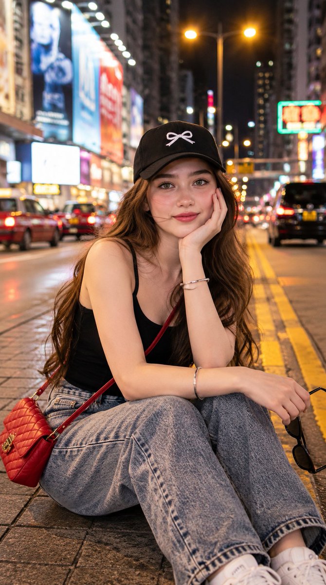 Prompt5: { "prompt": "A photorealistic vertical street-style portrait of a styl…